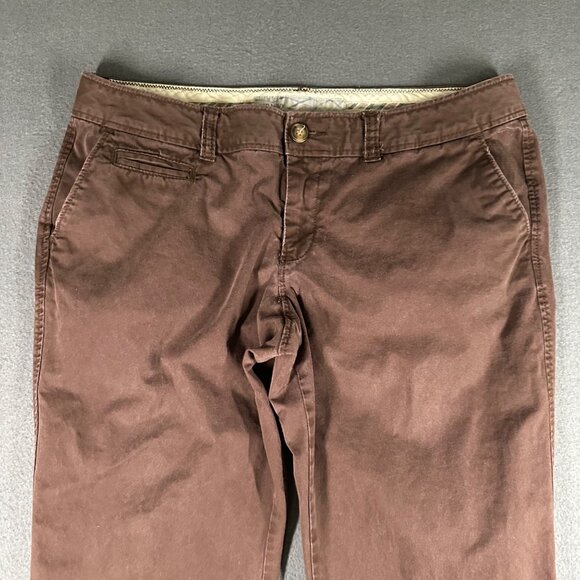 Old Navy Pants Womens 8 Brown Low-Rise Regular Fit Flat Front Pants Pockets - Picture 3 of 10